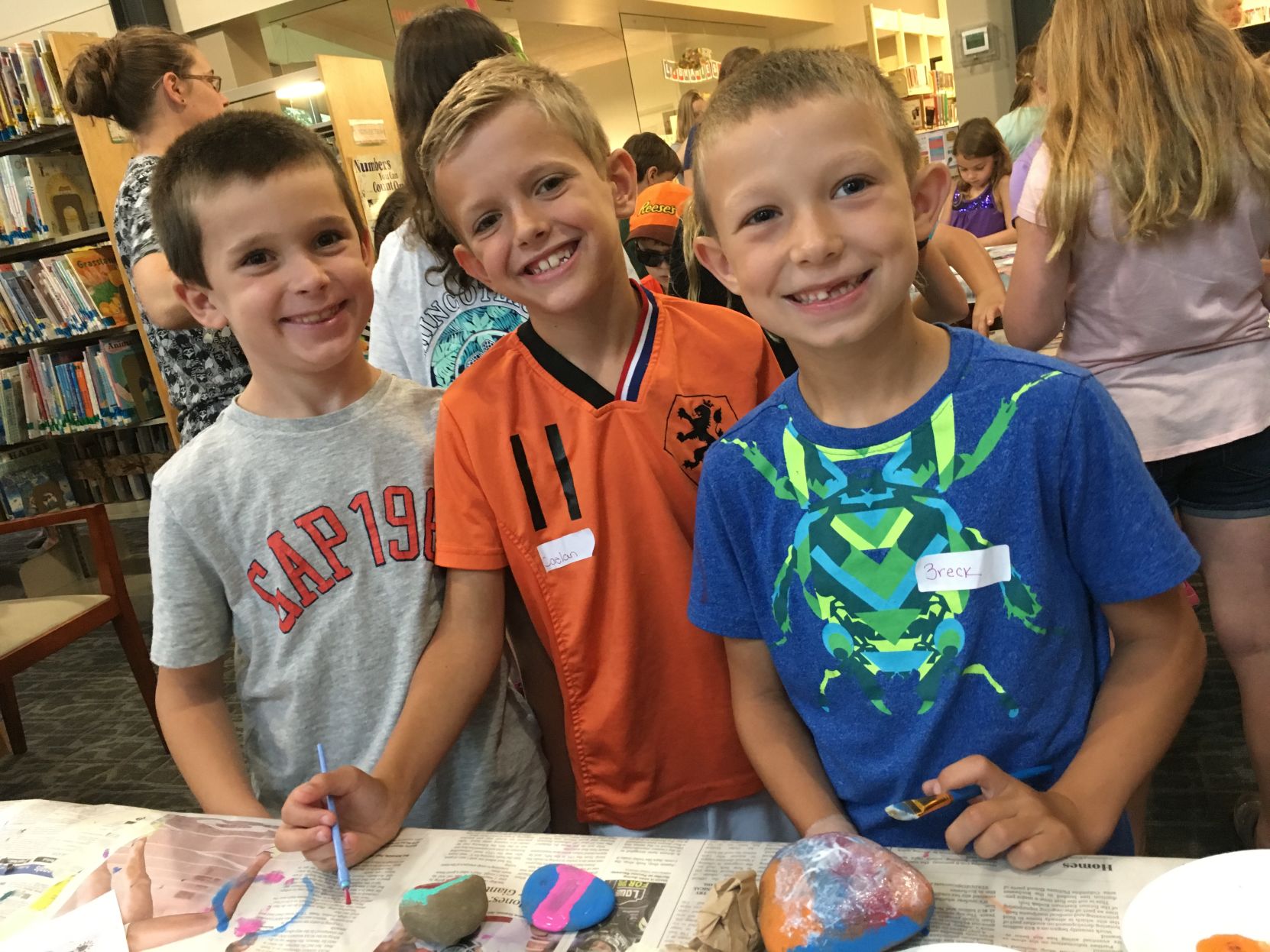 Mendon Library Rock Painting